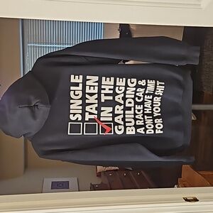 STYLYN RACE CAR Attitude Checklist Men's sz L Hoodie *Profanity Warning.